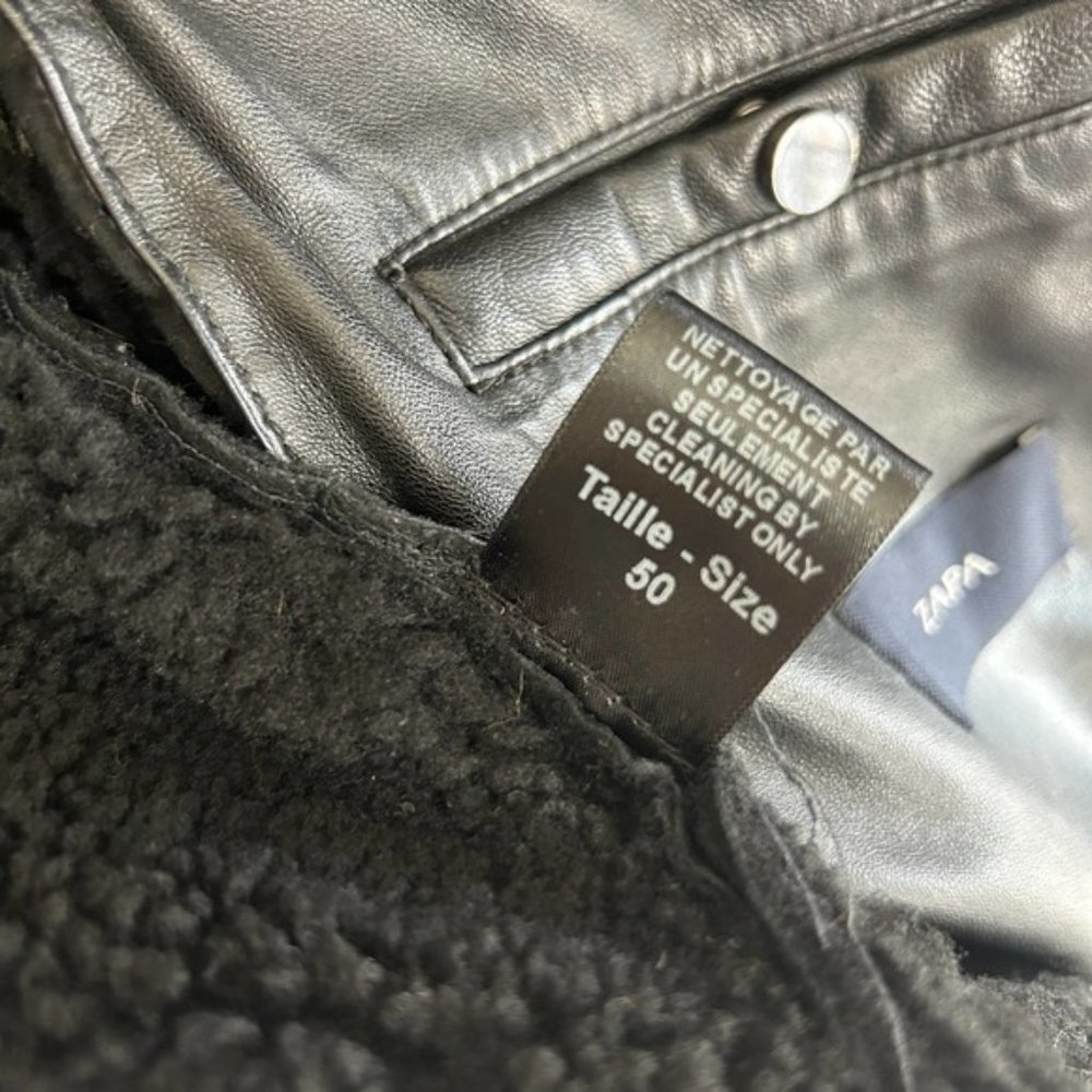 ZAPA Paris Lambswool black bomber jacket - Picture 6 of 7